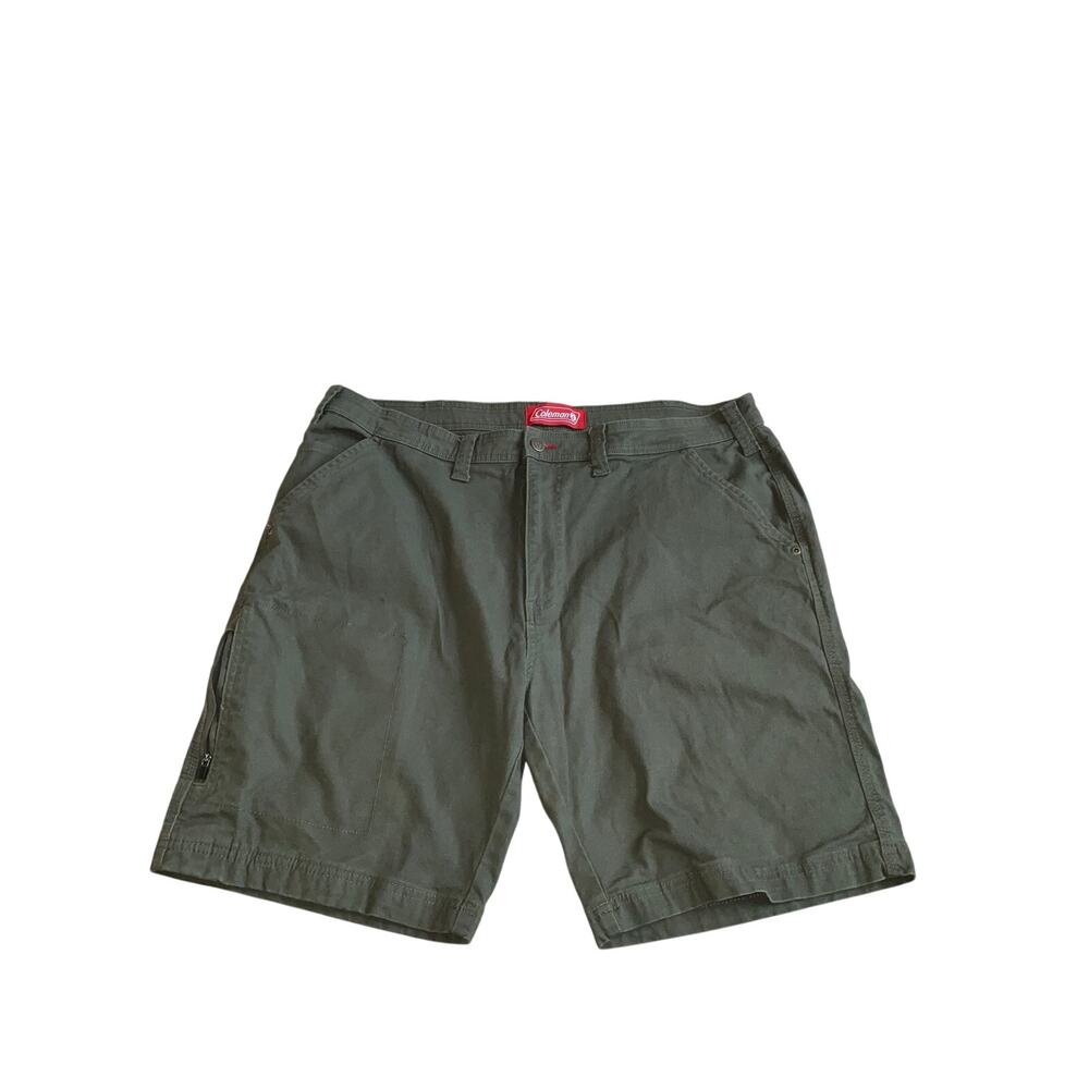 Coleman Green Relaxed Fit Tear Resistant Stretch Utility Shorts Size 38